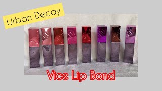 Urban Decay Vice Lip Bond Lipstick  Lip Swatches [upl. by Chloris677]