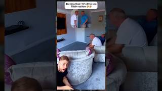 FRIEND FREAKS OUT OVER FAKE BROKEN TV PRANK [upl. by Hahnke]