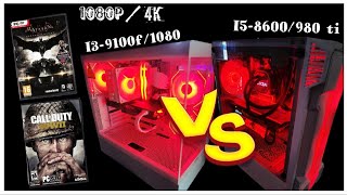 I39100f1080 VS i58600980 ti  1080p4k side by side starts at 1510 [upl. by Ispep]