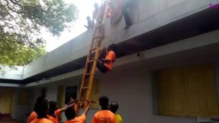 LADDER With FIREMANS CHAIR KNOT METHOD SAI DM TEAM RAJAPALAYAM [upl. by Arratoon]