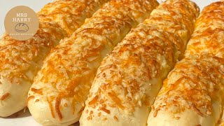 Triple Cheese Bread Sticks 芝士軟麵包條 ｜Mrs Harry Baking Baking [upl. by Ahselet]