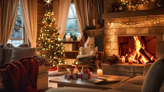 Relaxing Christmas Eve by the Fireplace in a Cozy Living Room  Beat Insomnia in a Cozy Space [upl. by Giuditta]