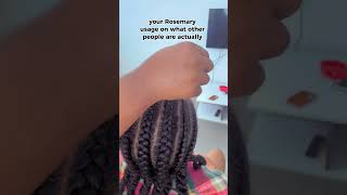 How to apply Rosemary oil on freshly made cornrows Your Favourite Hair Coach Subscribe [upl. by Bove870]