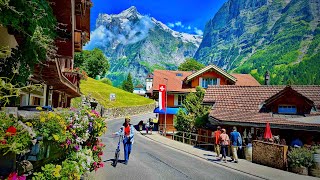 GRINDELWALD Switzerland🇨🇭Most Amazing Swiss Village In Summer  SWISS Valley [upl. by Petula889]