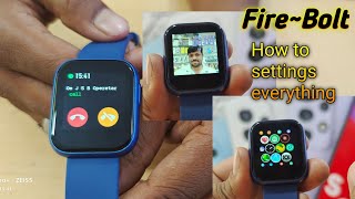 How to setting everything fire boltt smartwatch fire boltt smartwatch connect to phone [upl. by Ahsenre743]