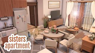 sisters apartment \\ The Sims 4 CC speed build [upl. by Latouche]