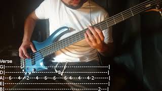 Linkin Park  In The End Bass Cover Tabs [upl. by Netsoj]