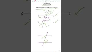 Alternate Interior amp Exterior Angles LinesampAngles parallellines geometrymaths alternateampexterior [upl. by Young]