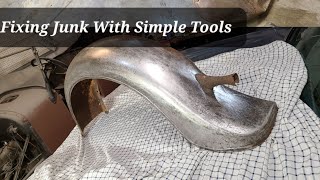 Repair A Badly Dented Fender With Simple Tools [upl. by Donoho807]