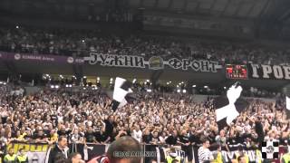 Grobari u Areni navijanje  Partizan  CSKA Moscow 17012014 [upl. by Ynoep]