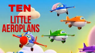 10 Little Airplanes  Kids Songs  Count To Ten SuperSimpleSongs [upl. by Annaig122]