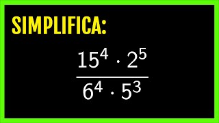 ✅ SIMPLIFICAR una FRACCIÓN aplicando PROPIEDADES de POTENCIAS 💪 potencias matematicas shorts [upl. by Houlberg652]