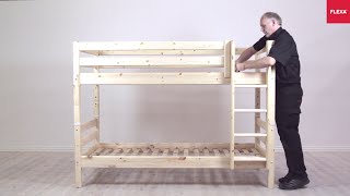 FLEXA Classic Bunk Bed with Straight Ladder Assembly Instruction [upl. by Namlaz]