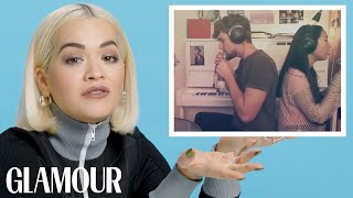 Rita Ora Watches Fan Covers on YouTube  Glamour [upl. by O'Mahony548]