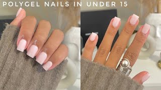 EASY BEGINNER FRIENDLY POLYGEL NAIL TUTORIAL  SIMPLE QUICK AND LONG LASTING  NAIL TUTORIALS [upl. by Nettirb]