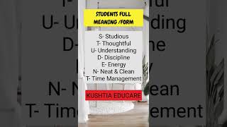 Students full form meaning students english fullform abbreviation [upl. by Larual]