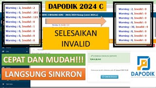 CARA CEPAT MENGATASI INVALID DAPODIK 2024C LANGSUNG SINKRON DARI AWAL [upl. by Nolrac781]