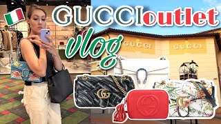 Follow me around the Gucci Outlet in Serravalle  Italy luxury shopping VLOG [upl. by Heyra]