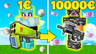 EQUIPAGGIAMENTO 10000€ vs 1€  P90 vs LANCIARAZZI QUADRUPLO  Minecraft ITA [upl. by Aral511]