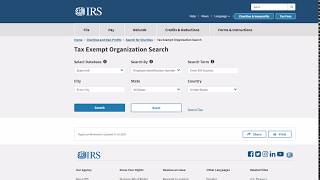 IRS Tax Exempt Organization Search Tool How to Use It [upl. by Nasar]