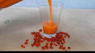 Goji berry smoothie with mango and rambutan [upl. by Hemingway]