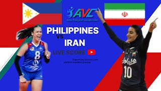 LIVE SCORE 30  PHILIPPINES VS IRAN AVC CHALLENGCUP 2024 [upl. by Gney]