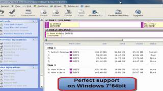 Free partition software  EASEUS Partition Master Home Edition 652mp4 [upl. by Ahsilef]