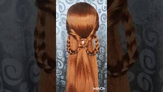 Stylish hairstyle 👌 hairstyletutorial hairstyleshorts simplehairstylesforlonghair [upl. by Irt]