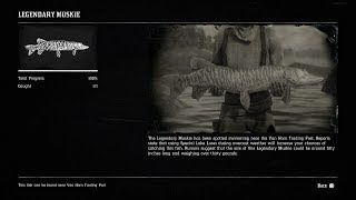 Legendary Muskie Location  How To Catch The Legendary Muskie In Red Dead Redemption 2 [upl. by Mela948]