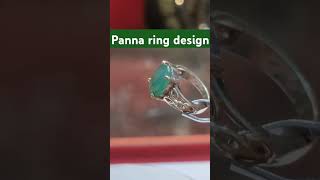 Panna ring emrald silver ring original gem stone shorts viralshorts [upl. by Ennovy]