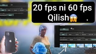 PUBGda 60 FPS QILISHNI ÒRGANAMIZ 😱 101 ishlaydi 😱 pubg mobile [upl. by Ailelc]