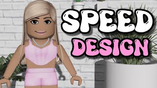 CUTE PINK TWO PIECE  ROBLOX SPEED DESIGN [upl. by Edelson572]