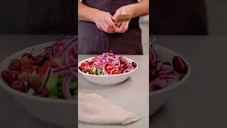 Gresk salat 🫑🍅 howto recipe greeksalad [upl. by Serica]