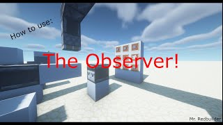 How to use the observer Minecraft All Versions How to use Part 10 [upl. by Hermione80]