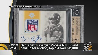 Ben Roethlisberger Rookie NFL Shield card up for auction [upl. by Siskind346]