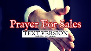 Prayer For Sales Text Version  No Sound [upl. by Cleopatre]