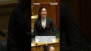 New Zealand MPs protest Indigenous treaty bill with haka [upl. by Alleiram]