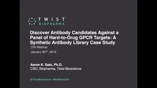 Webinar Twist Biopharma Discover Antibody Candidates [upl. by Olyhs]