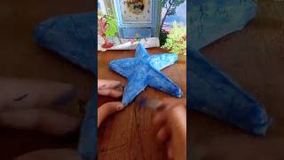 Cardboard paper mache star fish crownsqueen crownqueen starfish tutorial shorts handmade art [upl. by Bate]