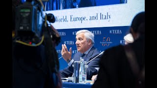 Antonio Tajani al 50° Forum TEHA di Cernobbio [upl. by Hadlee]