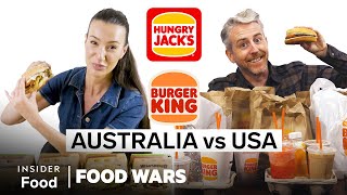 Australia vs US Hungry Jacks And Burger King  Food Wars  Insider Food [upl. by Bernardo424]