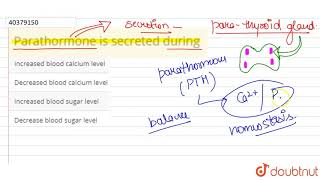 Parathormone is secreted during [upl. by Urania]