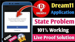 How To Solve State Problem From Dream11 App  Assam Odisha Nagaland Telangana  101 Working😱 [upl. by Doy]