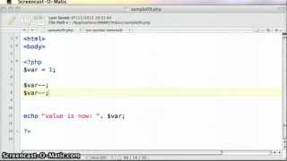 PHP Incrementing amp Decrementing Operators  tutorial 091 [upl. by Nedac]