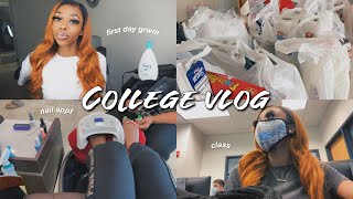 grwm for school  first day of school grwm  VLOG 💗  GSU💙 [upl. by Shuma]