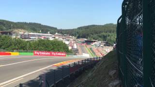 View from Raidillon exit Eau Rouge at 2015 Belgian Grand Prix [upl. by Aggappera]