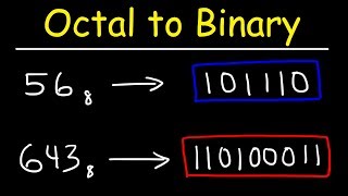 Octal to Binary Conversion  Computer Science [upl. by Posner]