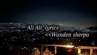 Wanden Sherpa  Ali Ali lyrics songnew nepali song 2081 [upl. by Hayotal]