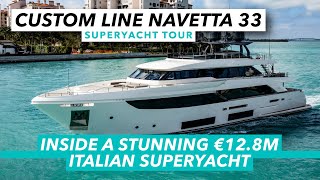 Custom Line Navetta 33 yacht tour  Inside a stunning €128m Italian superyacht  MBY [upl. by Ambrogio312]