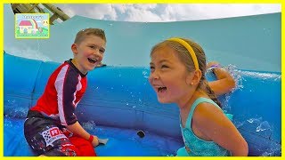 Hailey and Daddy go to Water Slide Amusement Park in Orlando Florida [upl. by Nimsaj]